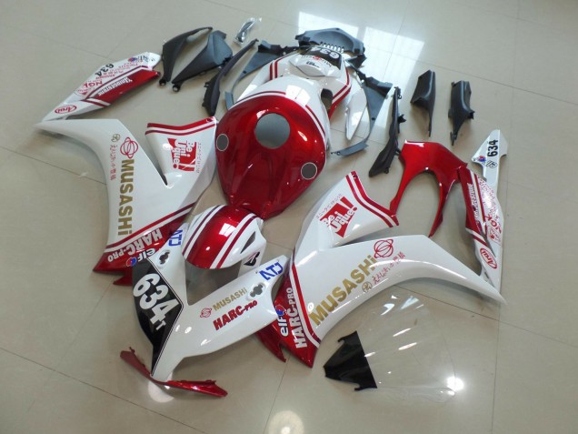 634 White and Red 2012-2016 CBR1000RR Motorcycle Fairing 634 White and Red 2012-2016 CBR1000RR Motorcycle Fairing