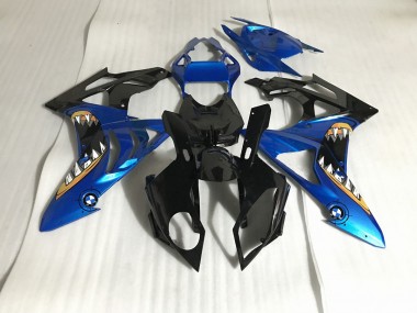 Alien Blue and White 2009-2014 S1000RR Motorcycle Fairing
