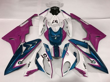 Alien Blue and White 2009-2014 S1000RR Motorcycle Fairing