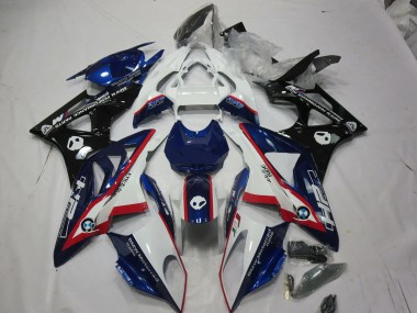 Alien Blue and White 2009-2014 S1000RR Motorcycle Fairing