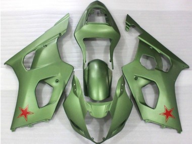 Army Green 2003-2004 GSXR 1000 Motorcycle Fairing