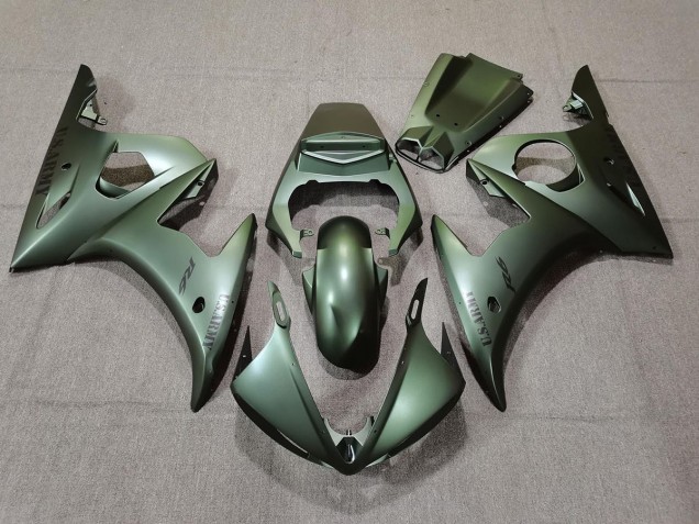 Army Green 2003-2004 R6 Motorcycle Fairing Army Green 2003-2004 R6 Motorcycle Fairing