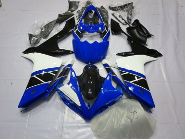 Black Black and White 2007-2008 R1 Motorcycle Fairing