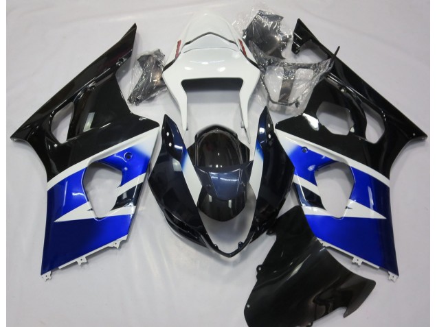Black Blue and White 2003-2004 GSXR 1000 Motorcycle Fairing Black Blue and White 2003-2004 GSXR 1000 Motorcycle Fairing