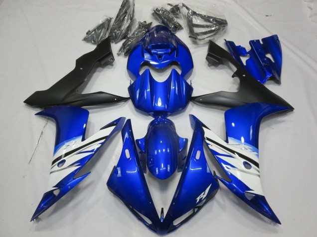 Black Blue and White 2004-2006 R1 Motorcycle Fairing Black Blue and White 2004-2006 R1 Motorcycle Fairing