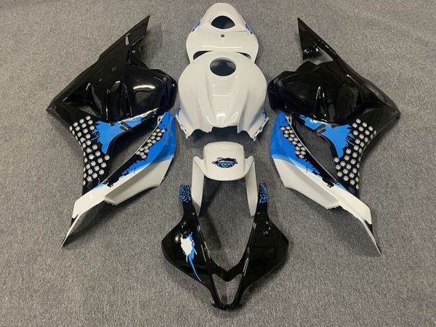 Black Blue and White 2009-2012 CBR600RR Motorcycle Fairing Black Blue and White 2009-2012 CBR600RR Motorcycle Fairing