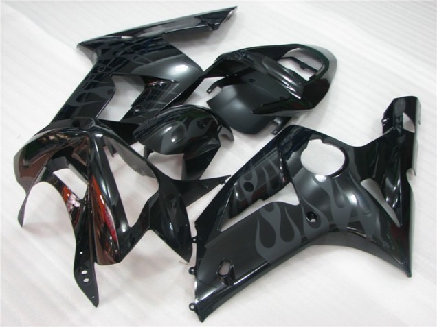 Black Flame 2003-2004 ZX6R Motorcycle Fairing Black Flame 2003-2004 ZX6R Motorcycle Fairing