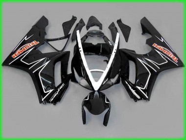 Black Gloss with White 2006-2008 Daytona 675 Motorcycle Fairing
