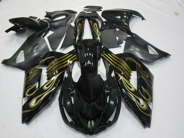 Black Gold 2006-2011 ZX14R Motorcycle Fairing Black Gold 2006-2011 ZX14R Motorcycle Fairing