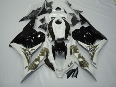 Black Gold and White 2009-2012 CBR600RR Motorcycle Fairing