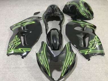 Black & Green Lightning 1997-2007 GSXR 1300 Hayabusa Motorcycle Fairing