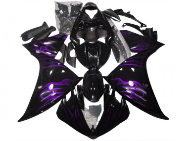 Black & Purple Flame 2009-2011 R1 Motorcycle Fairing