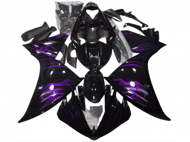 Black & Purple Flame 2009-2011 R1 Motorcycle Fairing Black & Purple Flame 2009-2011 R1 Motorcycle Fairing