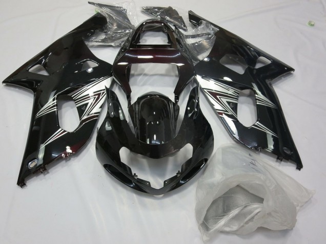 Black Silver 2001-2003 GSXR 600-750 Motorcycle Fairing Black Silver 2001-2003 GSXR 600-750 Motorcycle Fairing