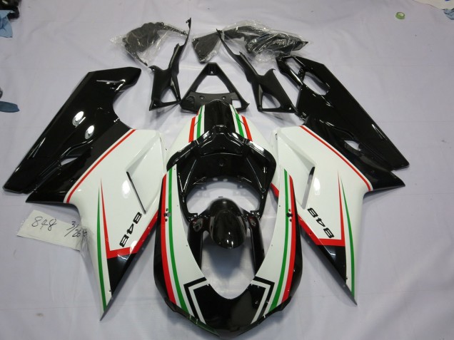 Black Tri Color 2007-2014 Ducati 848 1098 1198 Motorcycle Fairing Black Tri Color 2007-2014 Ducati 848 1098 1198 Motorcycle Fairing