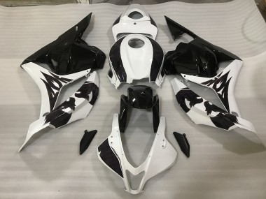 Black / White Custom 2009-2012 CBR600RR Motorcycle Fairing