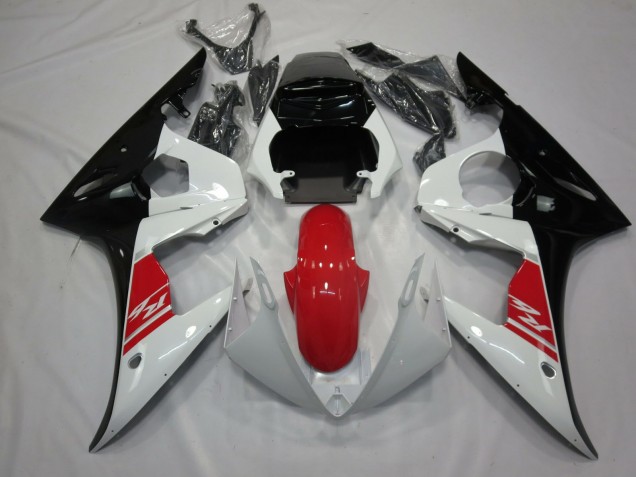 Black White and Red 2005 R6 Motorcycle Fairing Black White and Red 2005 R6 Motorcycle Fairing