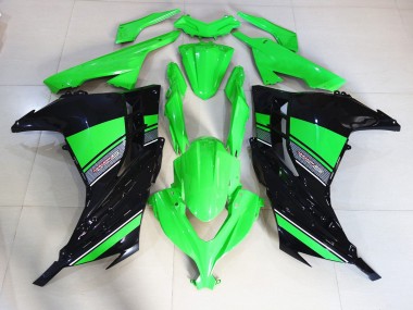 Black and Green Gloss 2013-2018 Ninja 300 Motorcycle Fairing