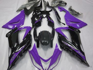 Black and Purple 2013-2018 ZX6R Motorcycle Fairing