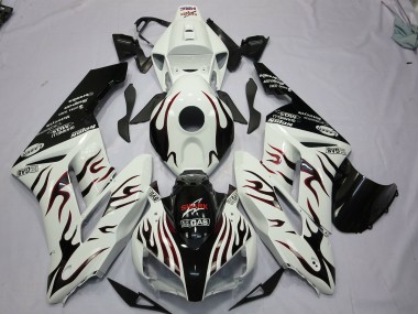 Black and Red Flame 2004-2005 CBR1000RR Motorcycle Fairing