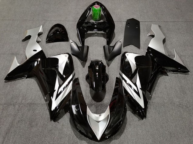 Black and Silver 2006-2007 ZX10R Motorcycle Fairing Black and Silver 2006-2007 ZX10R Motorcycle Fairing