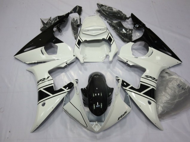 Black and White 2003-2004 R6 Motorcycle Fairing