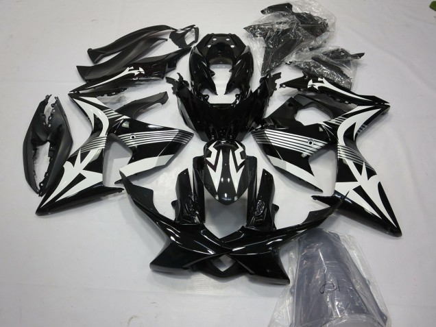 Black and White 2009-2016 GSXR 1000 Motorcycle Fairing Black and White 2009-2016 GSXR 1000 Motorcycle Fairing