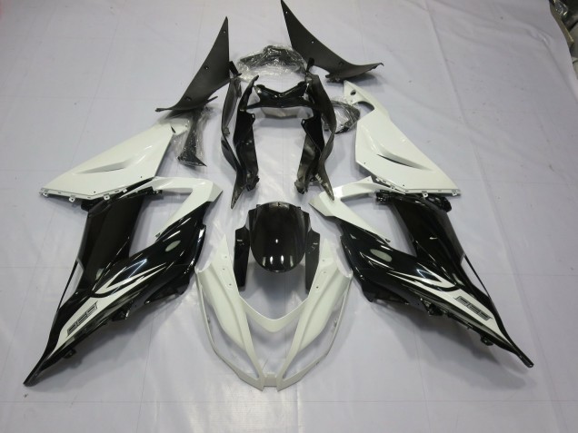 Black and White 2013-2018 ZX6R Motorcycle Fairing Black and White 2013-2018 ZX6R Motorcycle Fairing