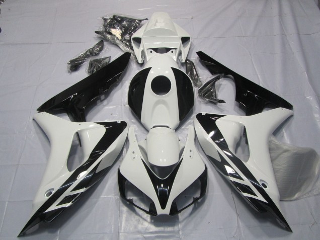 Black and White OEM Style No Decals 2006-2007 CBR1000RR Motorcycle Fairing Black and White OEM Style No Decals 2006-2007 CBR1000RR Motorcycle Fairing