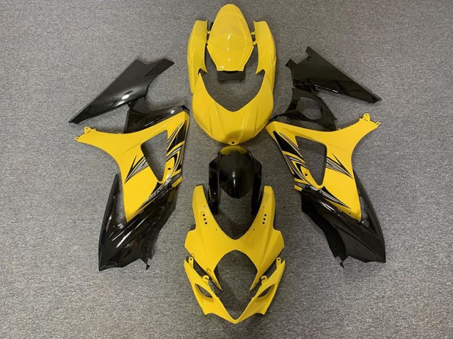 Black and Yellow 2007-2008 GSXR 1000 Motorcycle Fairing Black and Yellow 2007-2008 GSXR 1000 Motorcycle Fairing