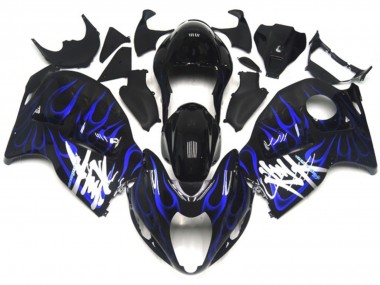 Black with Deep Blue Flame 1997-2007 GSXR 1300 Hayabusa Motorcycle Fairing