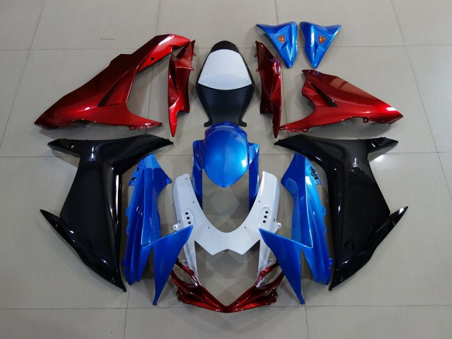 Blue / Black / Red 2011-2024 GSXR 600-750 Motorcycle Fairing Blue / Black / Red 2011-2024 GSXR 600-750 Motorcycle Fairing