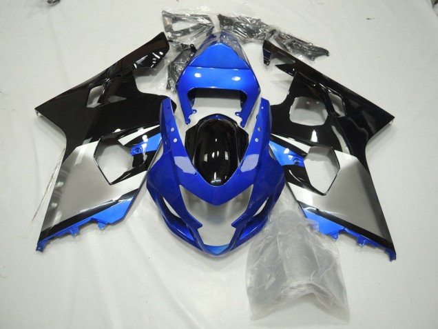 Blue Black and Silver 2004-2005 GSXR 600-750 Motorcycle Fairing Blue Black and Silver 2004-2005 GSXR 600-750 Motorcycle Fairing