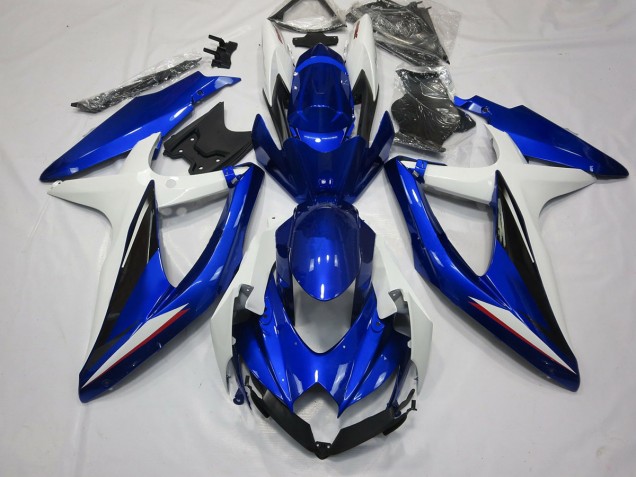 Blue Black and White 2008-2010 GSXR 600-750 Motorcycle Fairing Blue Black and White 2008-2010 GSXR 600-750 Motorcycle Fairing