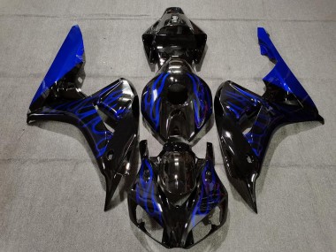Gloss Black Blue Flame 2006-2007 CBR1000RR Motorcycle Fairing