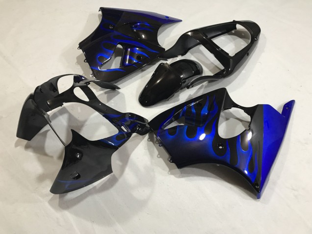 Blue Flame Kit 2000-2002 ZX6R Motorcycle Fairing Blue Flame Kit 2000-2002 ZX6R Motorcycle Fairing