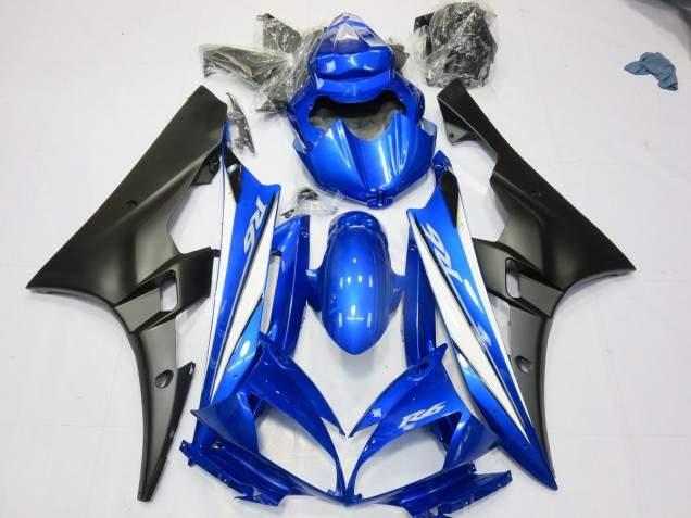 Blue Matte Black 2006-2007 R6 Motorcycle Fairing Blue Matte Black 2006-2007 R6 Motorcycle Fairing