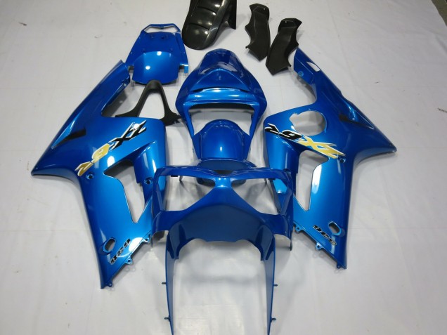 Blue Ninja 2003-2004 ZX6R Motorcycle Fairing Blue Ninja 2003-2004 ZX6R Motorcycle Fairing