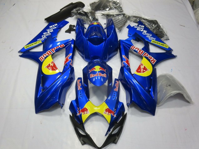 Blue Red Bull 2007-2008 GSXR 1000 Motorcycle Fairing Blue Red Bull 2007-2008 GSXR 1000 Motorcycle Fairing
