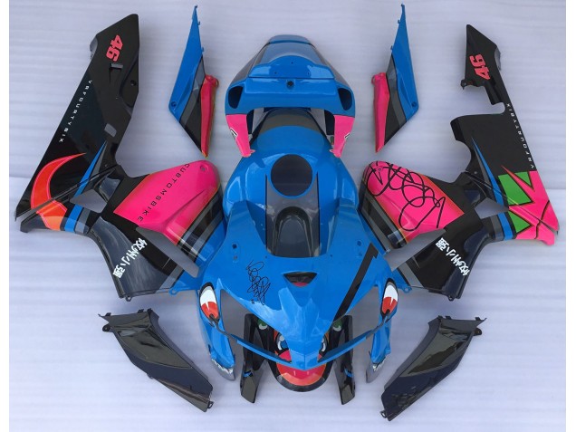 Blue Shark & Pink 2005-2006 CBR600RR Motorcycle Fairing Blue Shark & Pink 2005-2006 CBR600RR Motorcycle Fairing