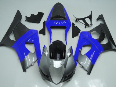 Blue Silver and Black 2003-2004 GSXR 1000 Motorcycle Fairing