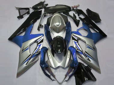 Blue Silver and Black 2005-2006 GSXR 1000 Motorcycle Fairing