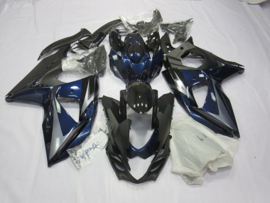Blue Silver and Black 2009-2016 GSXR 1000 Motorcycle Fairing