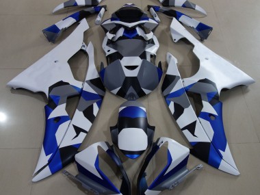 Blue Snow Camo 2008-2016 R6 Motorcycle Fairing