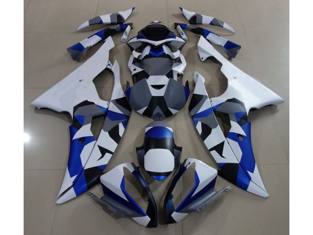 Blue Snow Camo 2008-2016 R6 Motorcycle Fairing Blue Snow Camo 2008-2016 R6 Motorcycle Fairing