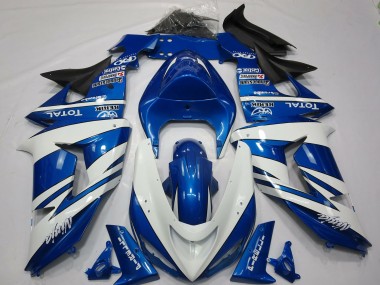 Blue White Ninja 2006-2007 ZX10R Motorcycle Fairing