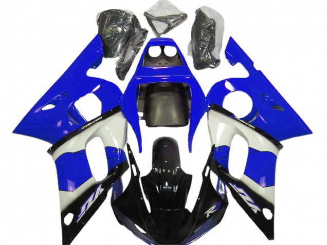Blue White and Black 1998-2002 R6 Motorcycle Fairing Blue White and Black 1998-2002 R6 Motorcycle Fairing