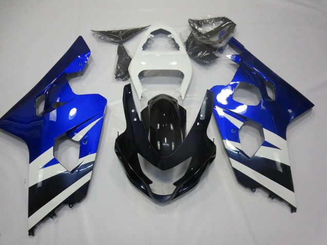 Blue White and Black 2004-2005 GSXR 600-750 Motorcycle Fairing Blue White and Black 2004-2005 GSXR 600-750 Motorcycle Fairing