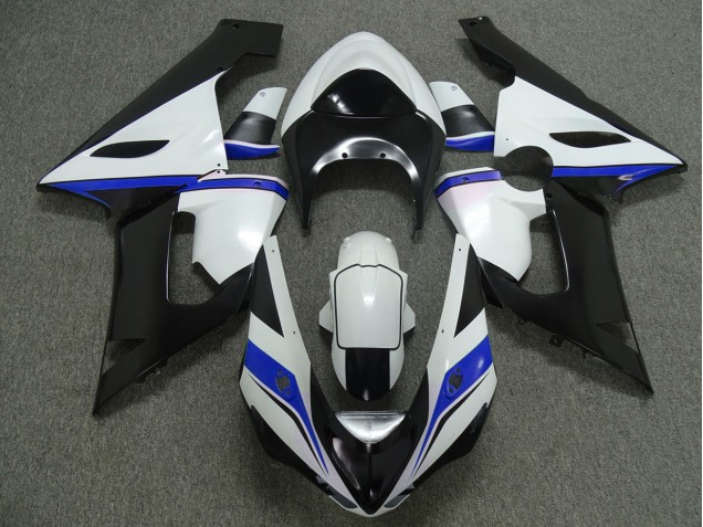 Blue White and Black 2005-2006 ZX6R Motorcycle Fairing Blue White and Black 2005-2006 ZX6R Motorcycle Fairing