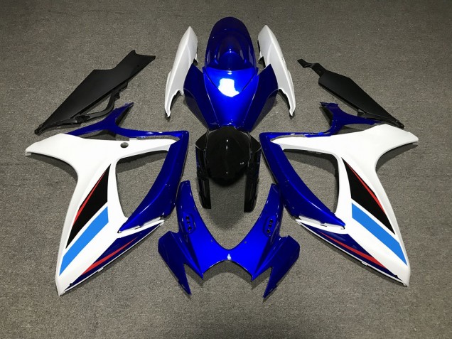 Blue White and Black 2006-2007 GSXR 600-750 Motorcycle Fairing Blue White and Black 2006-2007 GSXR 600-750 Motorcycle Fairing